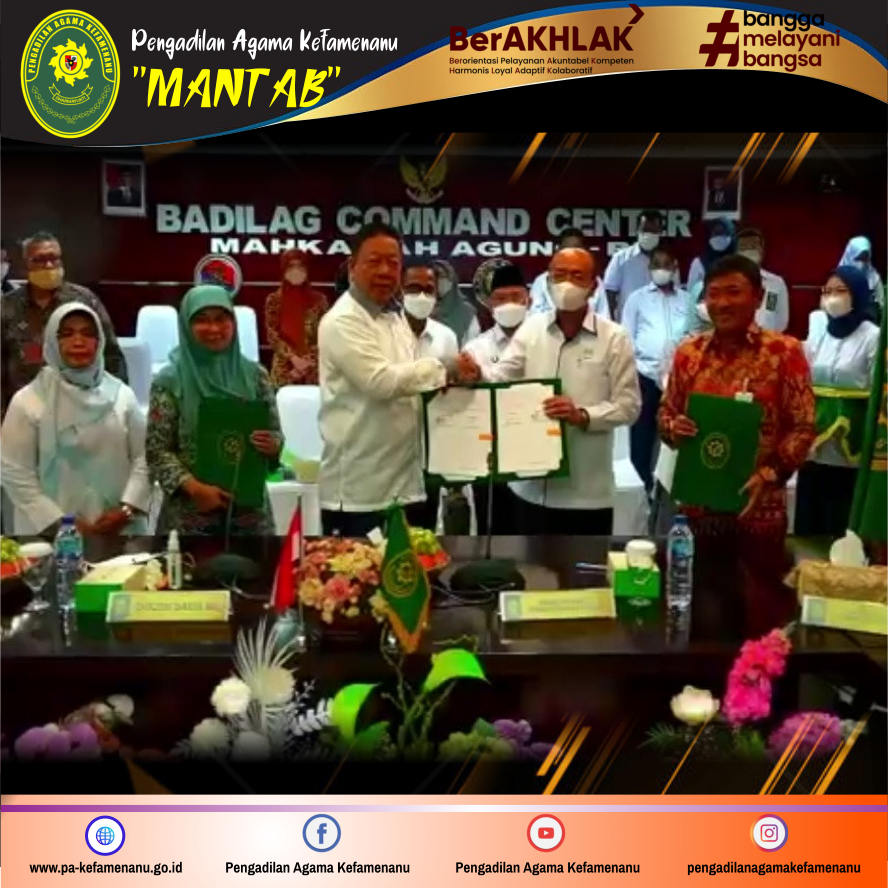 PA Kefamenanu Mengikuti Kegiatan Penandatangan (MoU) Ditjen Badilag ...