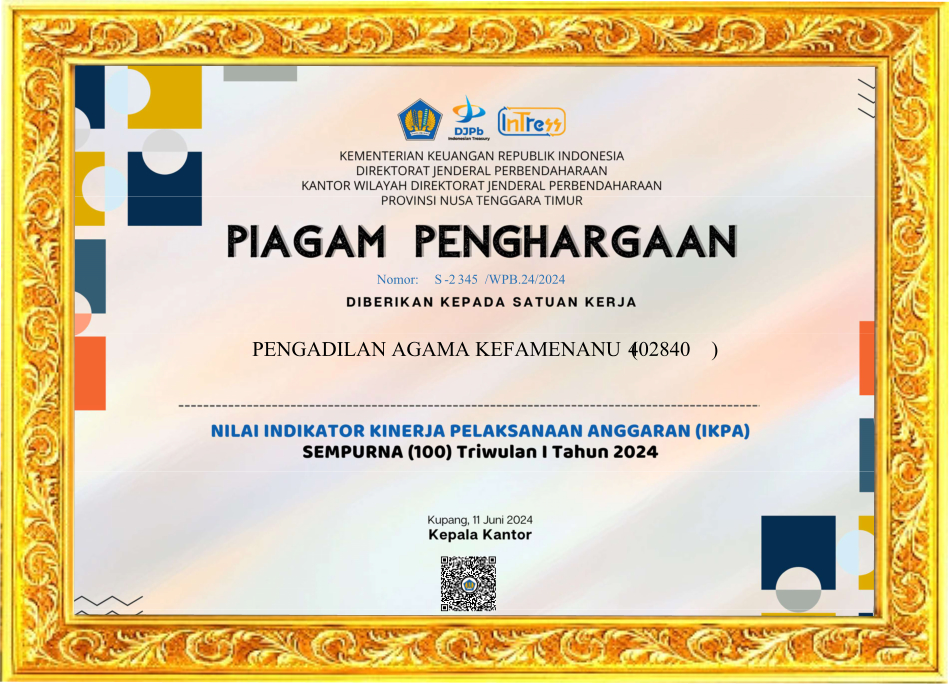 Penghargaan KPKN Kupang 2024