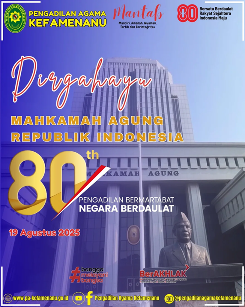 DIRGAHAYU MAHKAMAH AGUNG RI ke 80