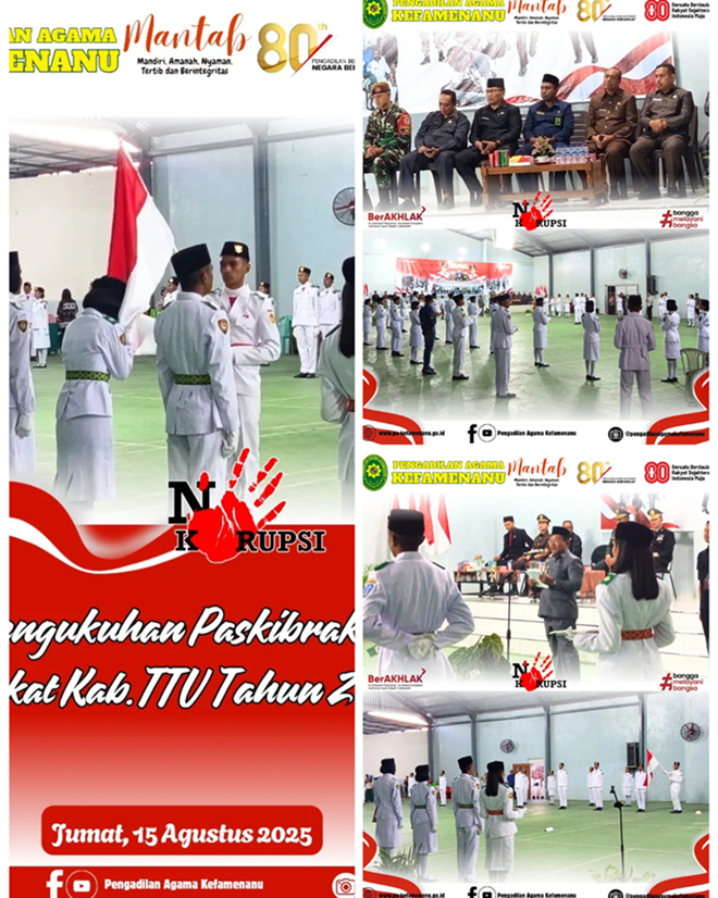 Pengukuhan Pasukan Pengibar Bendera Pusaka Paskibraka Tingkat Kabupaten Timor Tengah Utara Tahun 2025