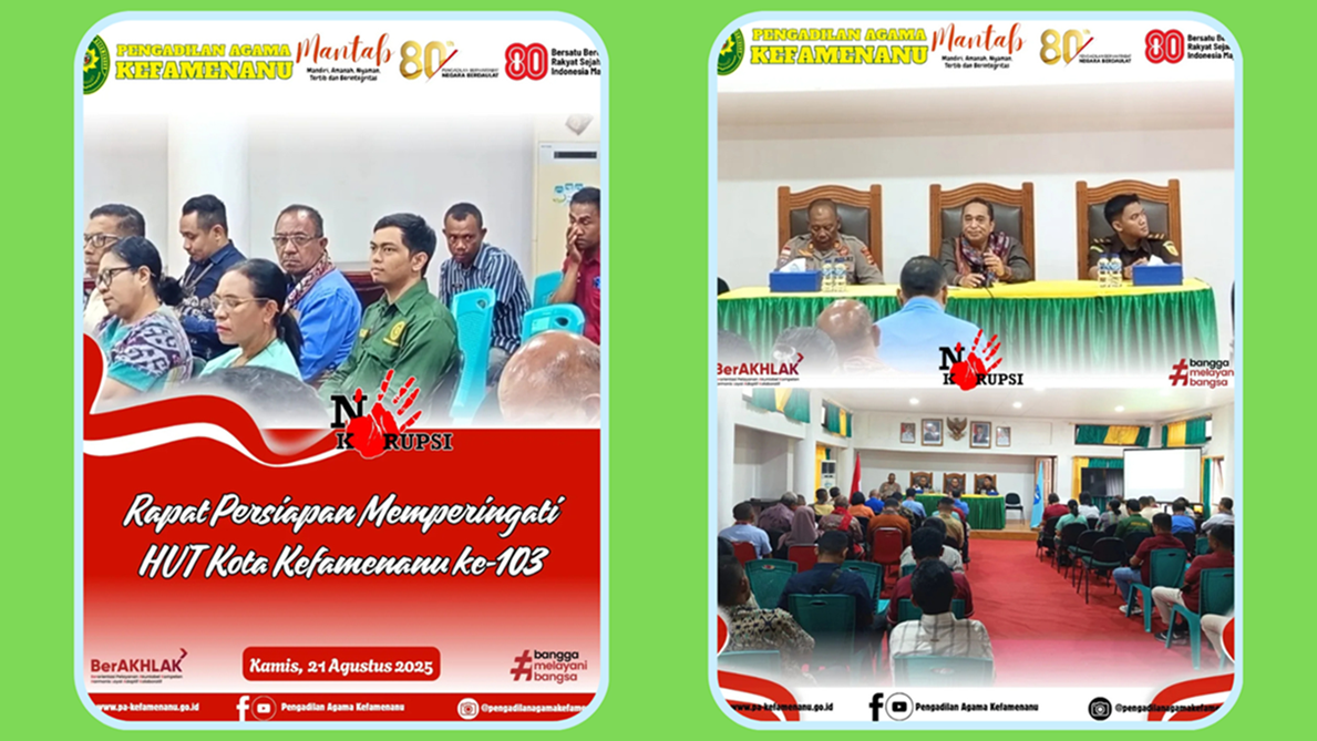 Rapat persiapan dalam rangka memperingati Hari Ulang Tahun HUT Kota Kefamenanu ke 103 Tahun 2025
