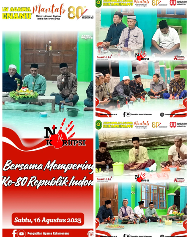 Tasyakuran dan Doa Bersama yang diselenggarakan oleh Takmir Masjid Al Mujahidin Kefamenanu dalam rangka memperingati Hari Ulang Tahun HUT ke 80 Kemerdekaan Republik Indonesia Tahun 2025