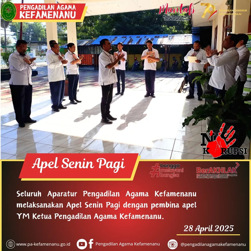 Apel Senin Pagi Minggu Terkahir Bulan April