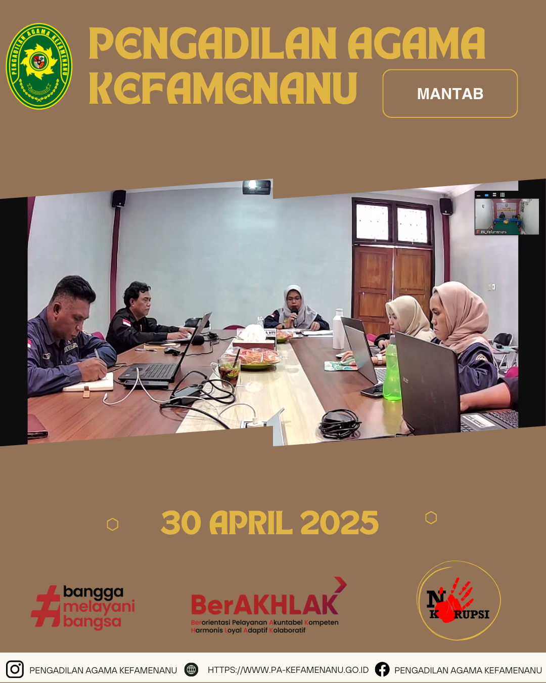 Monev Kepaniteraan PA Sewilayah PTA Kupang Bulan April 2
