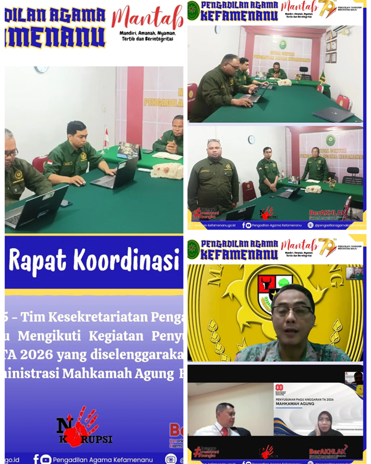 Persiapan Pelaksanaan Penyusunan RKA KL Pagu Anggaran TA 2026 yang diselenggarakan secara virtual