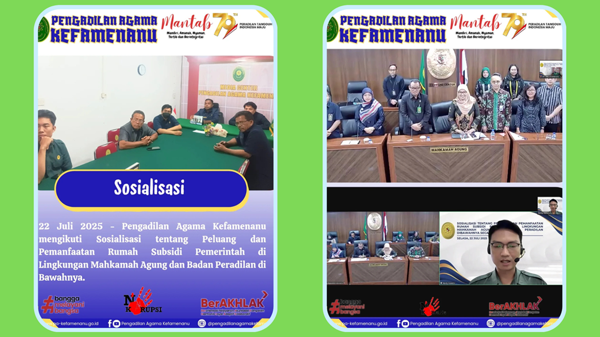 Sosialisasi tentang Peluang dan Pemanfaatan Rumah Subsidi Pemerintah di Lingkungan Mahkamah Agung Republik Indonesia dan Badan Peradilan di Bawahnya